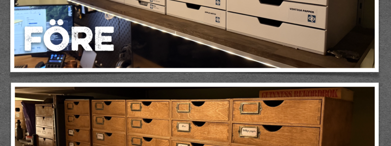 Nya lådor i kontoret